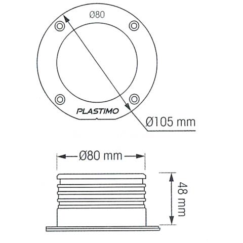 Raccordo Drittofissaggio Con 4 Viti. Può Essere Abbinato A Prese Daria Rotonde O Quadrate. - Foto 2