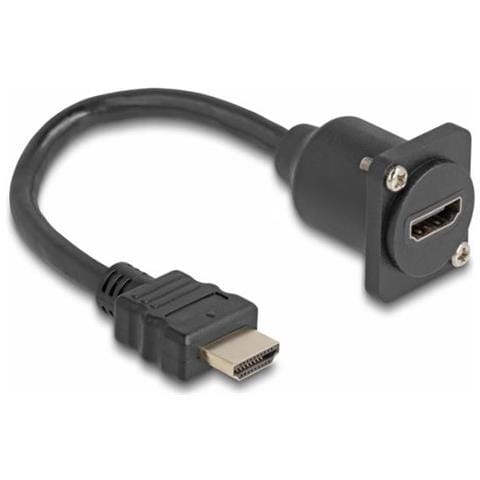 Cavo Hdmi Tipo D Maschio A Femmina Nero Da 20 Cm - Foto 1
