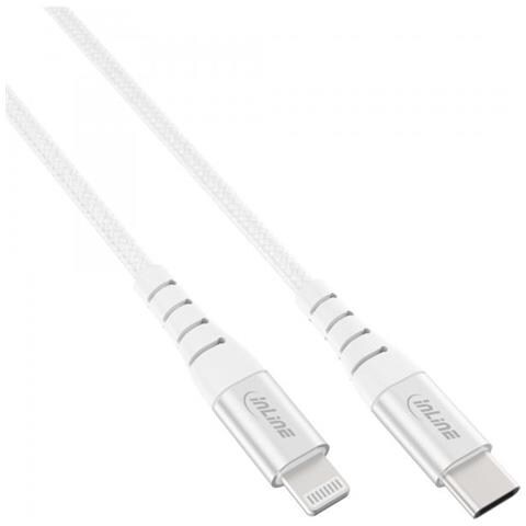 Cavo Lightning Usb-c - Per Ipad - Iphone - Ipod - Argento-alluminio - 2 M Mfi - Foto 2