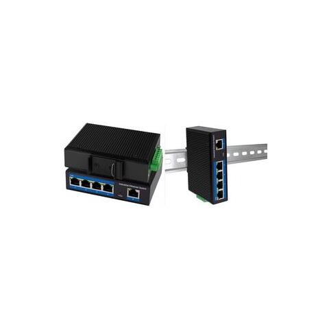 Industrial Fast Ethernet Poe Switch, 5-port 10/100base-tx Rj45, Unmanaged, Plug & Play, Schwarzes - 1 Stck (ns200p) - Foto 1