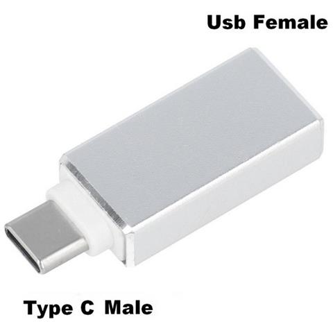 Adattatore Di Ricarica Otg Adapter Da Usb A Usb-c Otg Silver Per Smartphone E Tablet - Foto 1