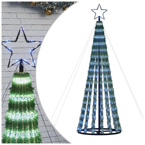 Illuminazione Albero Di Natale A Cono 275led Blu 180cm - Foto 1
