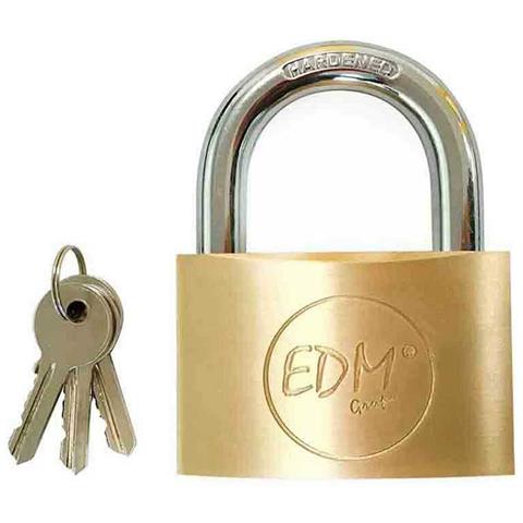 Lucchetto Con Chiave Edm Ottone Normale (6 X 3,6 Cm) - Foto 1