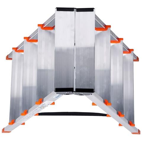 Scala Pieghevole A 4 Scalini Krause 120403 Argentato Alluminio - Foto 7