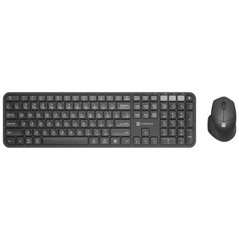 Tastiera e Mouse Wireless 5901969437867  (Layout US International) Colore Nero. Grigio - Foto 1