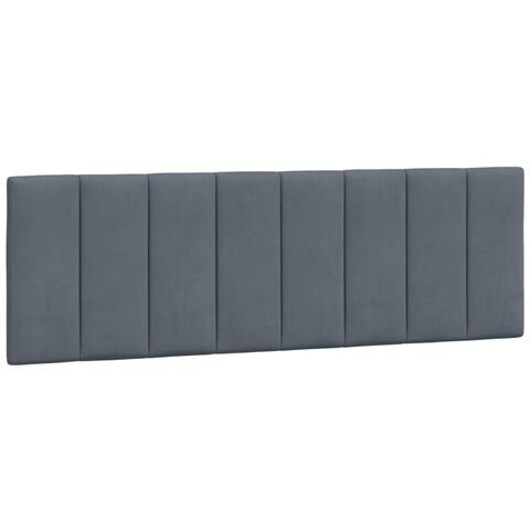 Cuscino Testiera Grigio Scuro 160 Cm In Velluto - Foto 2