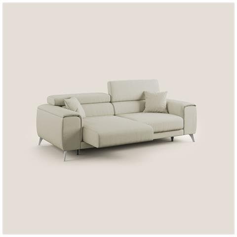 Fusion Divano con sedute allungabili in tessuto smacchiabile T05 185 cm panna - Foto 2