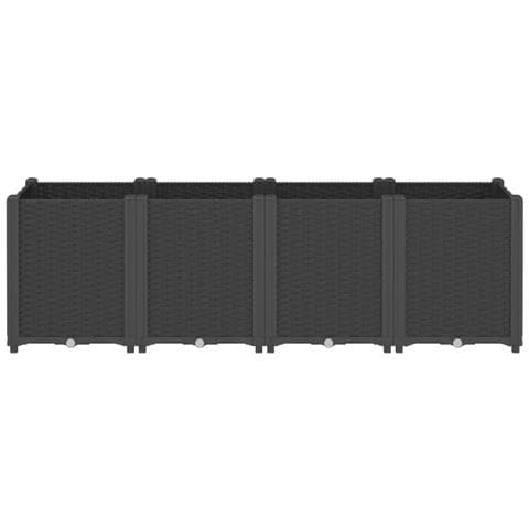 Fioriera Da Giardino Nera 160x40x53 Cm In Pp - Foto 3