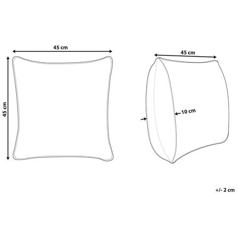 Set Di 2 Cuscini Manketti 45 X 45 Cm Giallo Trama Animale - Foto 7