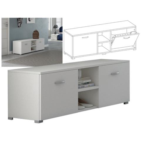 Mobile Da Interno In Legno Con Anta Scarpiera E 2 Ripiani Centrali Mingo - Foto 2