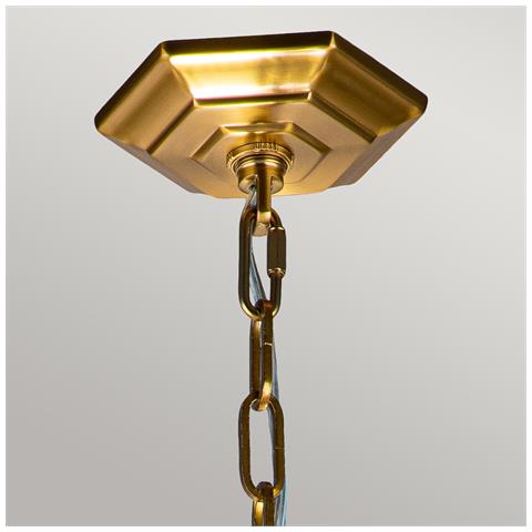 Lampadario Classico Corinne Acciaio Ottone Brunito 3 Luci E14 D43,2cm - Foto 2