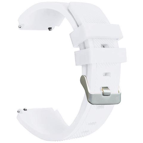 Cinturino Per Orologio In Silicone Per Samsung Garmin Huawei Universal Watch Band White - Foto 1