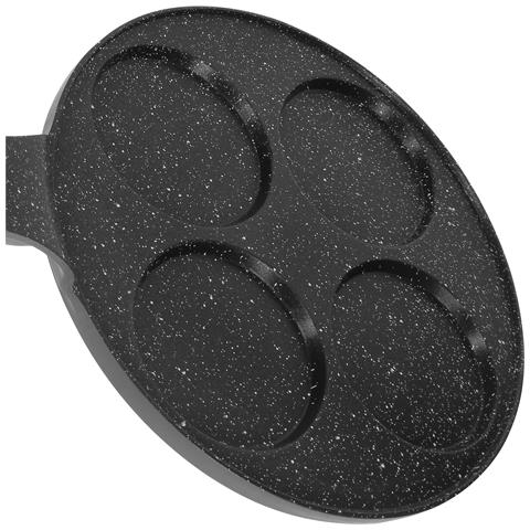 Padella Da Pancake 26 Cm Per 4 Persone Manico Ergonomico, Nero - Foto 5