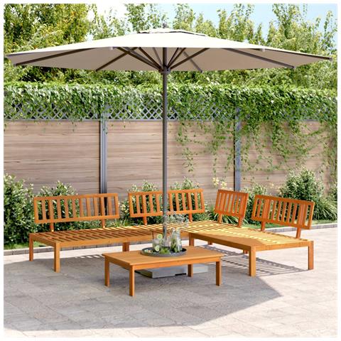 Set Divano Pallet Da Giardino 4 Pz In Legno Massello Di Acacia - Foto 1