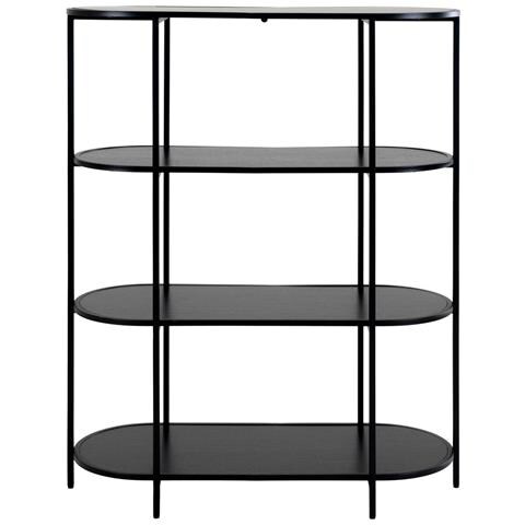 Libreria Vita - Nero - Metallo - 85x36x111 Cm - Foto 1