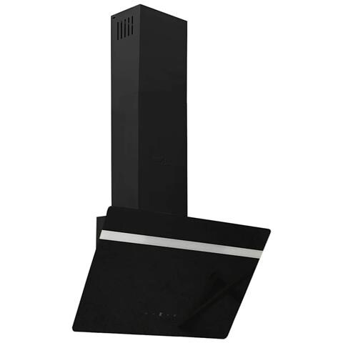 Cappa a Parete 60 cm in Acciaio e Vetro Temperato Nero - Foto 1