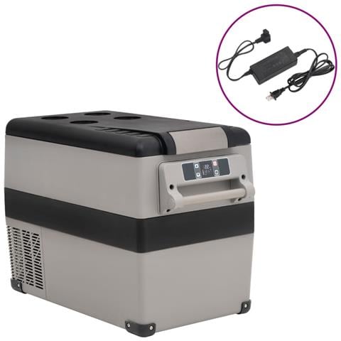 Borsa Frigo con Manico e Adattatore Nera e Grigia 55 L PP e PE - Foto 1