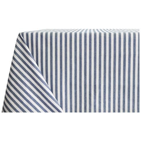 Tovaglia Miros Resinata Antimacchia Copritavolo Cucina Disegno Bastoncino 140x180 Blu - Foto 1