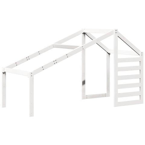 Tetto Per Letto Bambini Bianco 198x87x113cm Legno Massello Pino - Foto 2