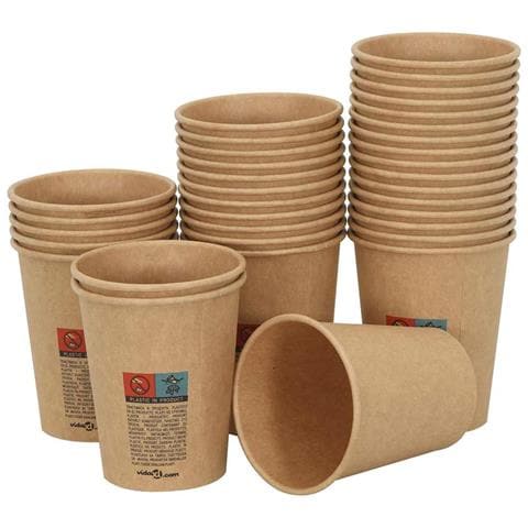 Bicchieri Da Caffè In Carta 1000 Pz 8oz 200ml Marrone - Foto 3
