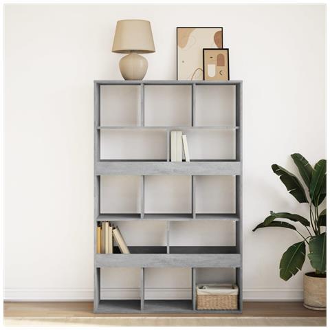 Libreria Grigio Cemento 100x33x156,5 Cm In Truciolato - Foto 3