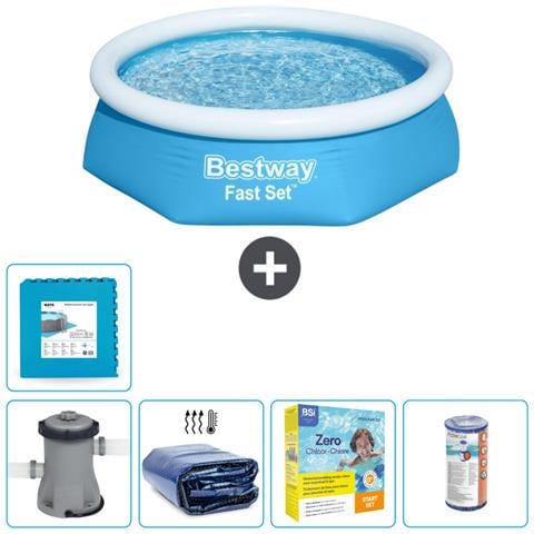 Piscina Fuori Terra - In Giro - 244x61 Cm - Blu - Include Accessori Coordinati Cb17 - Foto 1