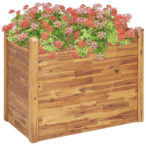 Letto Rialzato Da Giardino 110x60x84 Cm Legno Massello D'acacia - Foto 2