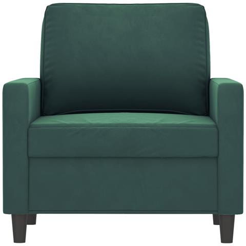Poltrona Verde Scuro 60 Cm Velluto - Foto 2