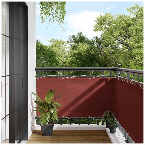 Paravento Balcone Terracotta 75x1000 cm 100% Poliestere Oxford - Foto 2