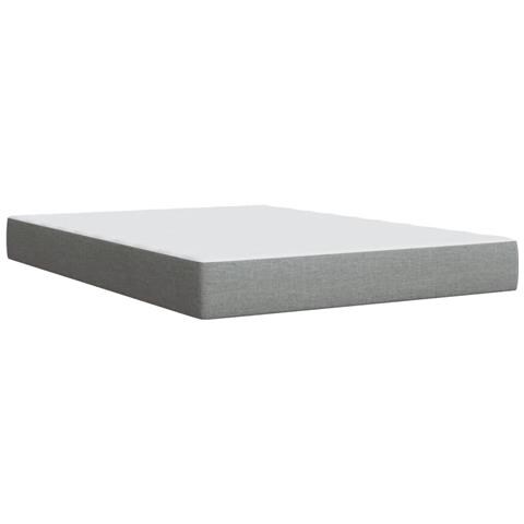 Giroletto a Molle con Materasso Grigio Chiaro 140x200cm Tessuto - Foto 9