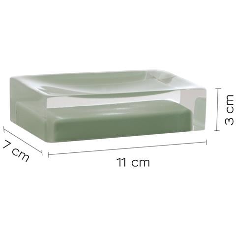 Portasapone D'appoggio In Resina Ra11 Serie Rainbow Verde Menta - Foto 2