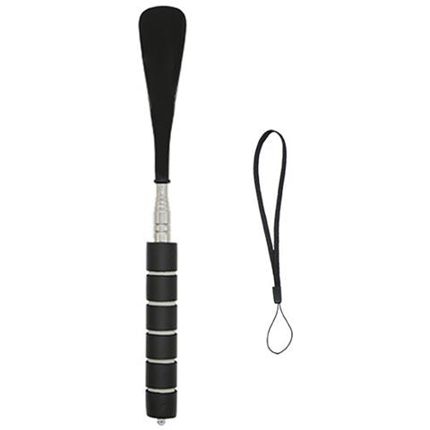 Calzascarpe Retrattile In Acciaio Inossidabile - Aiuto Per Scarpe Con Manico Lungo Black - Foto 1