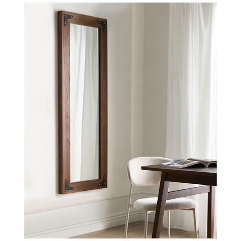Specchio Blosville 58 Cm 164 Cm Legno Di Abete Marrone - Foto 1