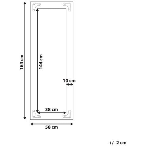 Specchio Blosville 58 Cm 164 Cm Legno Di Abete Marrone - Foto 6