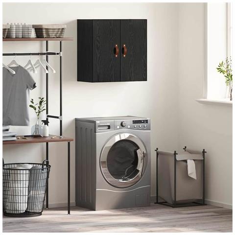 Armadietto a muro Rovere nero 60 x 31 x 60 cm Legno multistrato - Foto 2