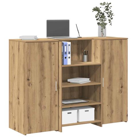 Banco Reception Rovere Artigianale 135x50x103,5cm in Truciolato - Foto 2