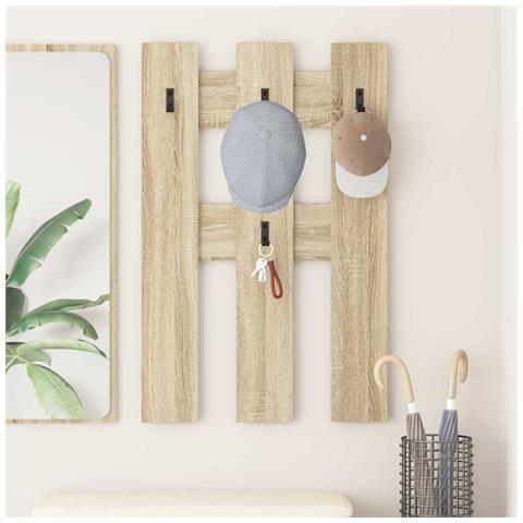 Appendiabiti a muro rovere sonoma 65 x 3 x 100 cm - Foto 2