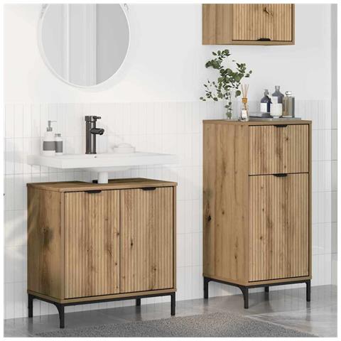 Set di mobili per il bagno Plaid 2 pcs rovere artigianale - Foto 2