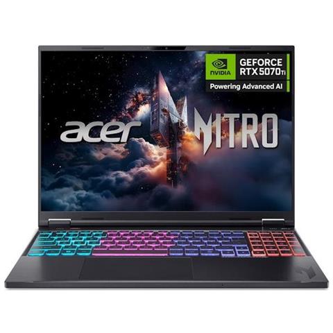 Notebook Nitro 16 NH.QZTEK. 003 Copilot+ PC AMD Ryzen AI 7 350 Monitor 16" WQXGA 2 GHz RAM 16GB SSD 1TB NVIDIA GeForce RTX 5070 Ti Windows 11 Home - Foto 1