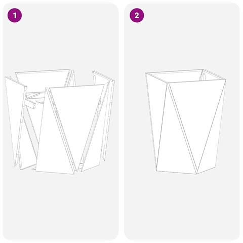 Fioriera 2 pcs Argento 50 x 50 x 75 cm Acciaio inossidabile - Foto 9