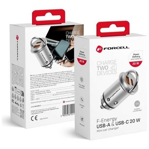 Caricabatterie Originale Da Auto Per Accendisigari Usb-a + Usb-c Fast Charging Qc Pd20w - Foto 1