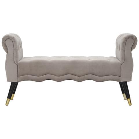 Panchetta Paris Grigia E Gold In Velluto Trapuntato - L 120 Cm - Foto 2