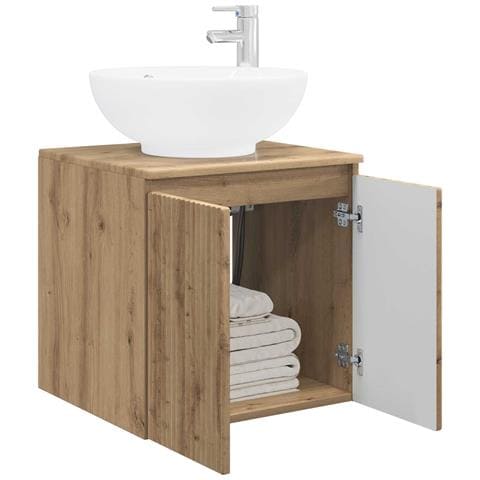 Mobile Lavabo da Parete Rovere Artigianale 49,5 x 44,5 x 65 cm - Foto 2