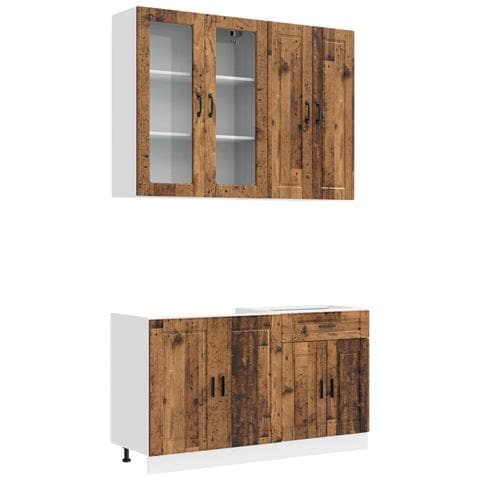 Unità Cucina PORTO 4 pcs Legno antico Legno ingegnerizzato - Foto 1