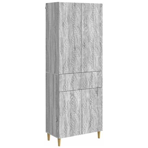 Set di armadi 2 pcs Sonoma grigio Legno ingegnerizzato - Foto 1