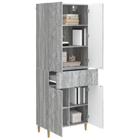Set di armadi 2 pcs Sonoma grigio Legno ingegnerizzato - Foto 2