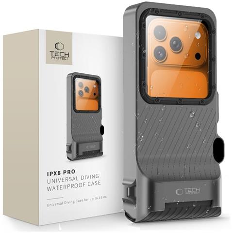 Custodia Universale Ipx8 Impermeabile Per Telefono, Colore Nero E Grigio Tech-protect - Foto 2