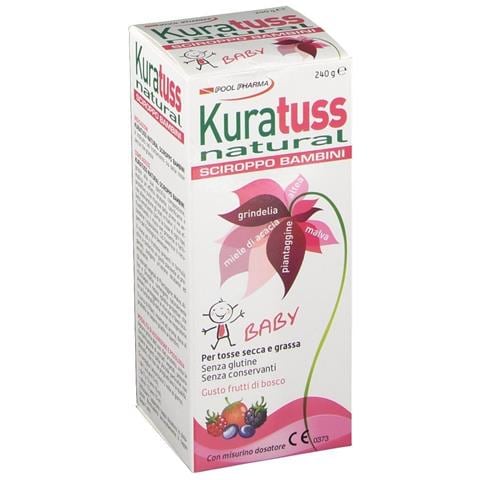 Kuratuss Natural Sciroppo Bambini per Tosse Secca e Grassa con Misurino Dosatore Gusto Frutti di Bosco 210 g - Foto 1