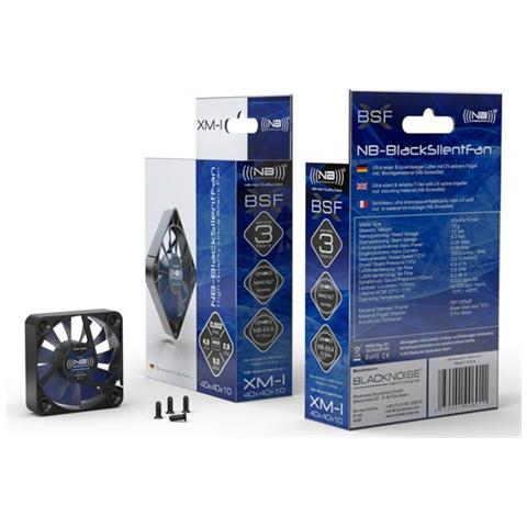 BlackSilentFan XM2, Ventilatore, Computer case, 4 cm, Nero, 9V, 4 cm - Foto 6