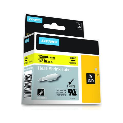 Nastro Etichette per Etichettatrice Formato 12 mm x 1.5 m Nero su Giallo - Foto 2